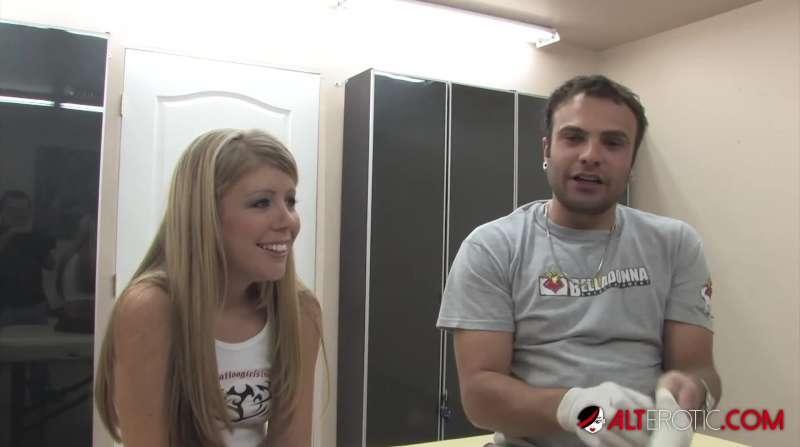 Petite Blonde Tabitha James Gets Her Tongue Pierced
