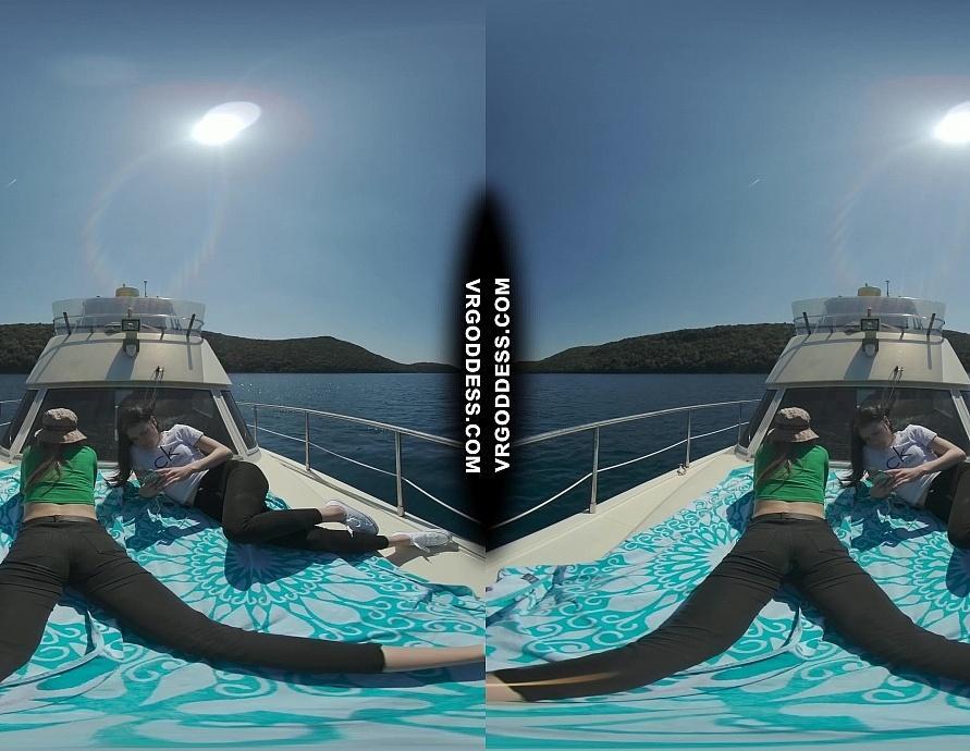 Josie and Matty Sunbathing Nude on Yacht in the Adriatic Sea