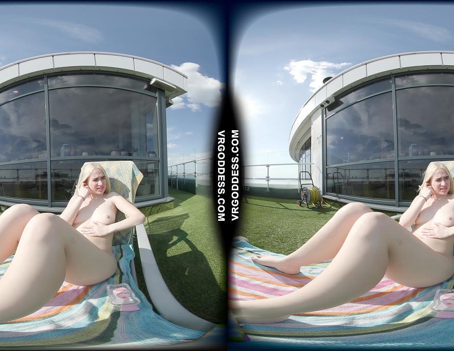 Hot Blonde Melesa Fingering Herself Outdoors While Sunbathing Her Pale Skin