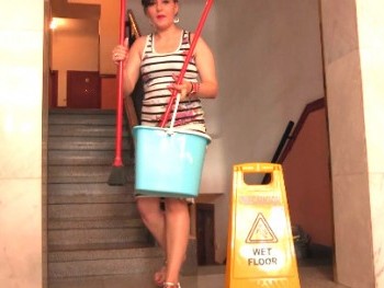 The Cleaning Girl Lets Loose: Painly Fucking My Ass. She's Your Neighbour!