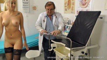 Hot Blonde Nude At Gynecologist Hidden Cam Flick