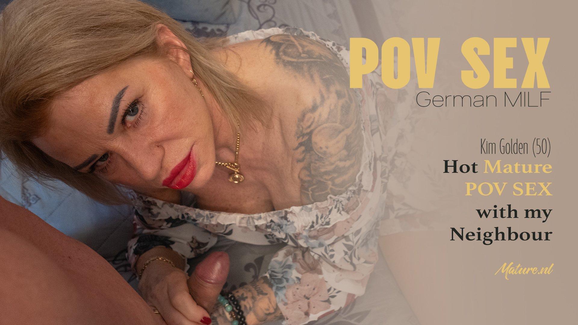 55 Year Old German MILF Jean Pallett Rides Her Neighbour And Gets A Creampie