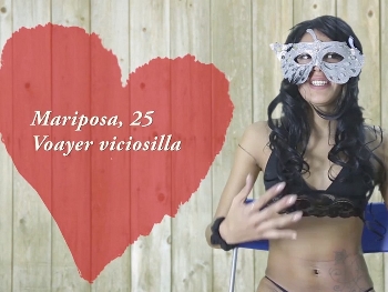 Masked Women in Fakings. Mariposa Was Really Game the Day Lucia and John Came.