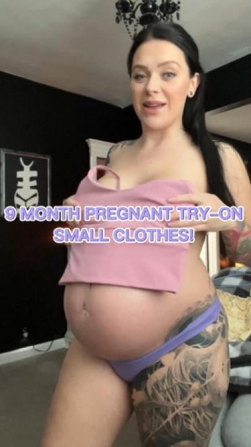 9 Month Pregnant Try On Clothes Xs/S