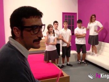 Classroom Introduction And... an Orgy to Celebrate the Back-to-School Reunion!!!