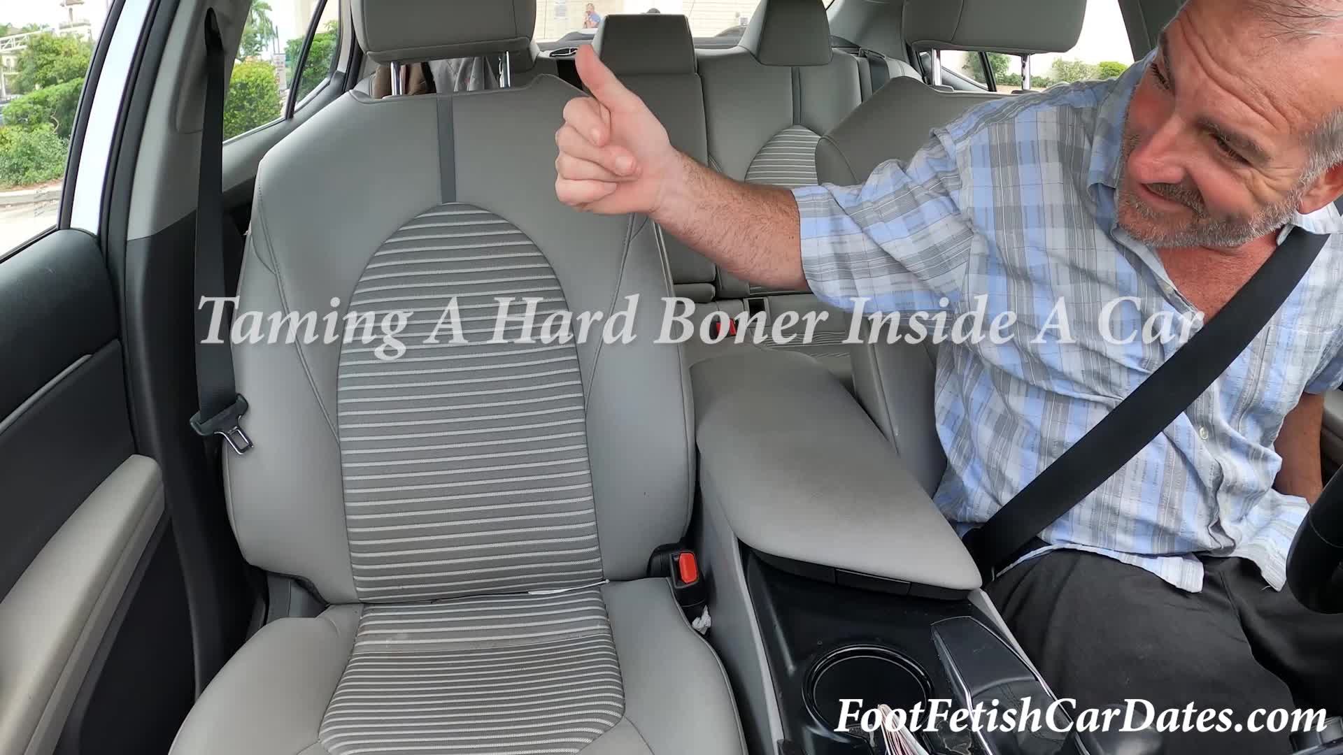 Taming a Hard Boner Inside a Car