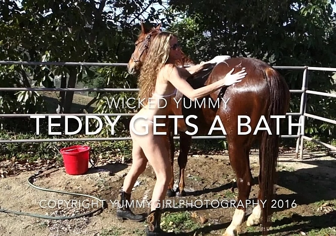 Teddy Gets a Bath