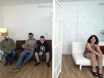 Today the Little Fox, the Grandfather and the Young Man Come to Conquer Lily Morena! Hot Blind Date for the Teen!