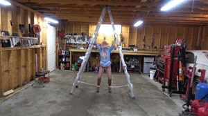 Bound Under Ladder - Screenshot 1 of 4 - Bondage