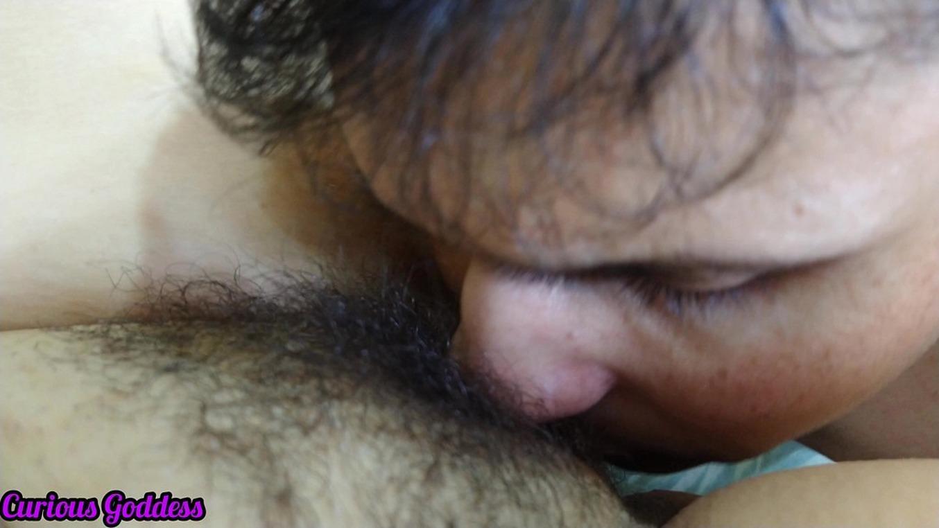 Curious Goddess - Devouring The Big, Tasty Ass, Fucking The Hairy Pussy Of The Fair-Skinned Brunette Creampie Part 7