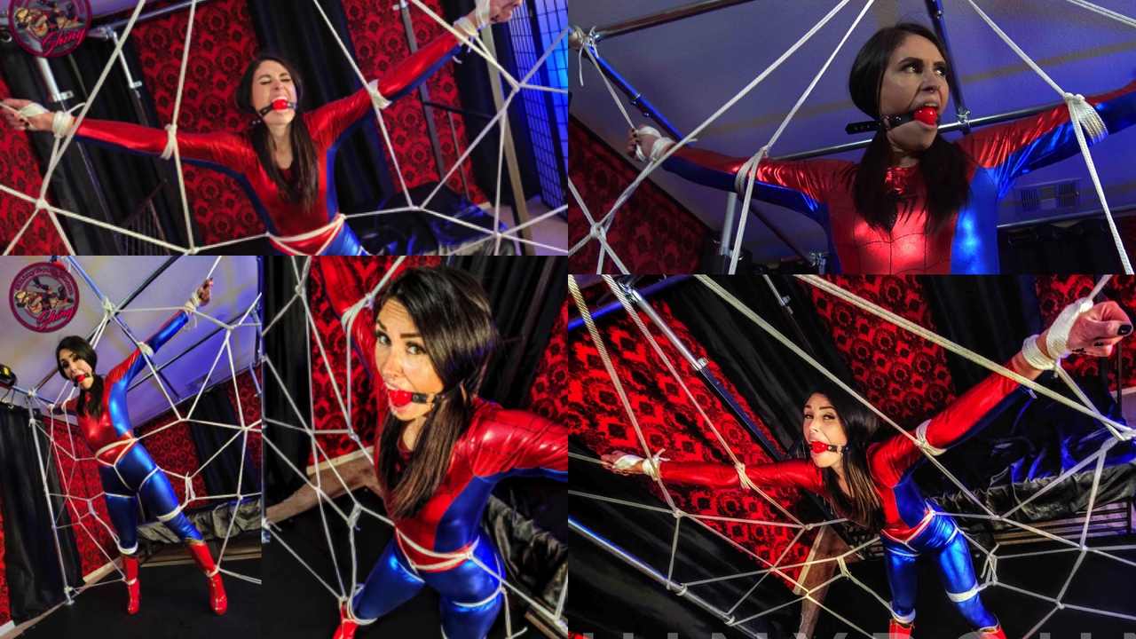 Spidergirl Caught in Her Web