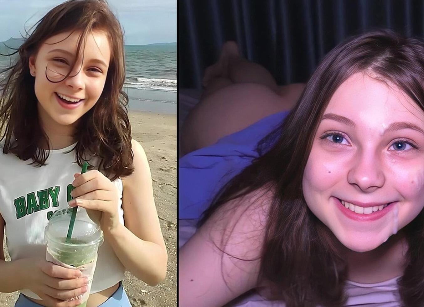 Hooking Up At The Beach - Cutie Makes Him Cum Three Times !