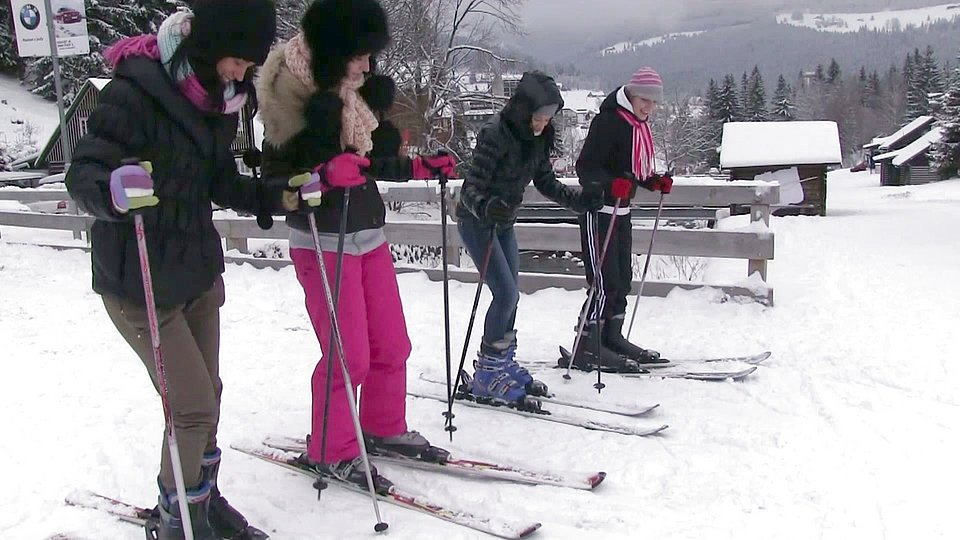 Betty, Emylia, Lily, and Are on a Lesbian Ski Vacation That's Full of Sex