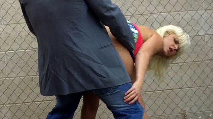 Parking Lot Blonde Blowjob
