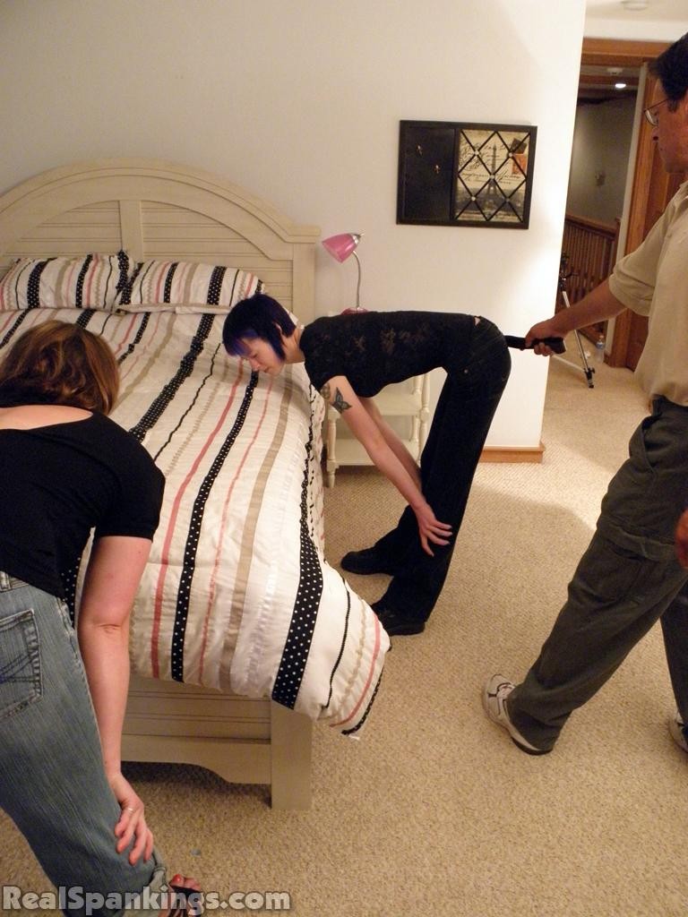 Two Girls Spanked with the Belt (Part 1 of 2)