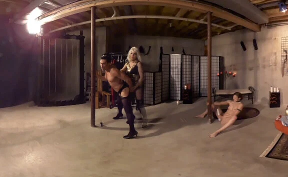 Pegging in Goddess Stara's Bdsm Dungeon
