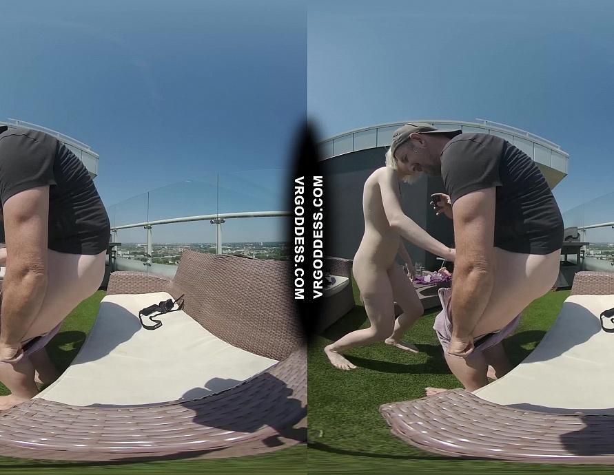 Skinny Pale Ingrida Giving Me Risky Public Rooftop Blowjob Getting Caught Letting Me Cum on Her Tits