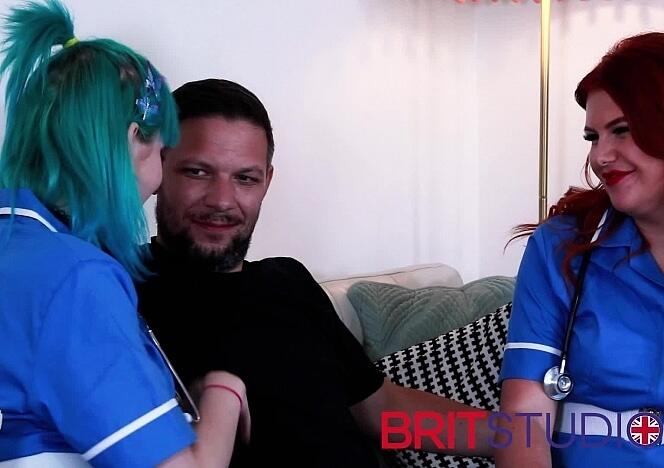 Two Nurses Give A Patient Special Treatment