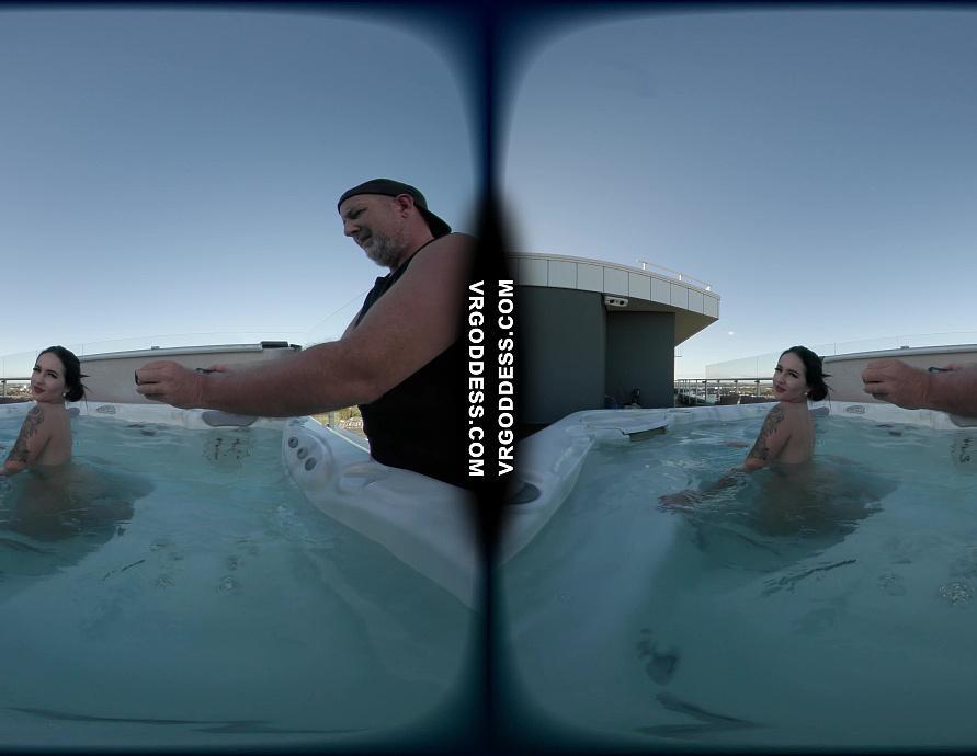 Behind The Scenes Filming Veronika Lei Naked Swimming In The Rooftop Jacuzzi