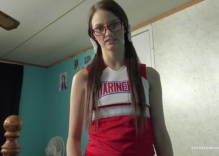 Teen Cheerleader Gives Her Brother Handjob To Take Her To Practice!