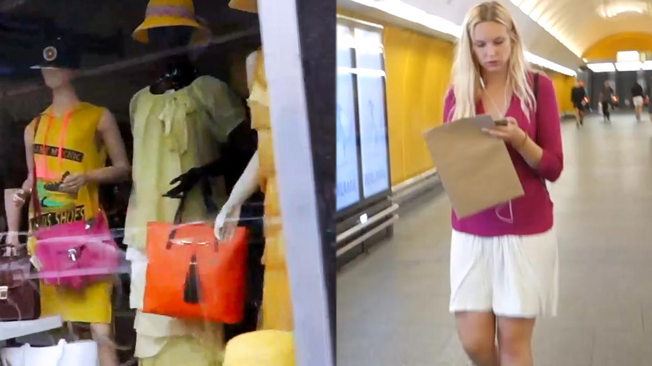 Window Shopping And Girl Watching