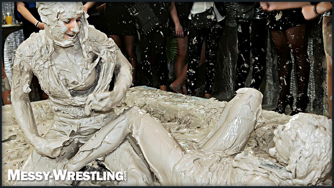 Muddy Wrestling: Miss Skinny Is Back in Messy Action! Hair Pullers Go Hard!