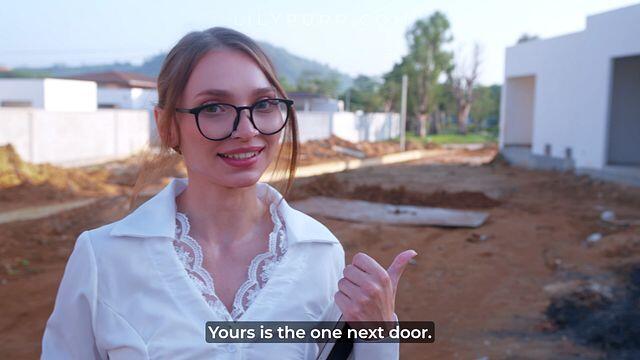 Horny Real Estate Agent Fucks Client In Unfinished Villa To Save The Deal