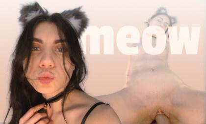 Cat Cosplay 18Yo Teen Fucks Huge Dick Dildo