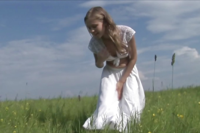 Angelic Teen Plays with Herself in the Great Outdoors