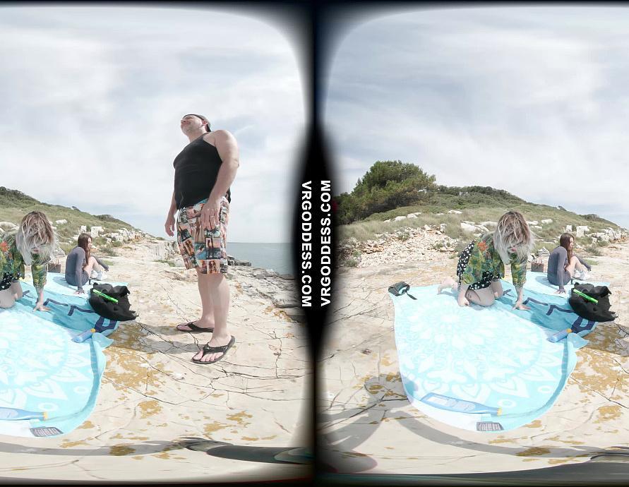 Windy Day On A Nude Beach Blowing Bubbles And Lesbian Touching In Italy On Vacation