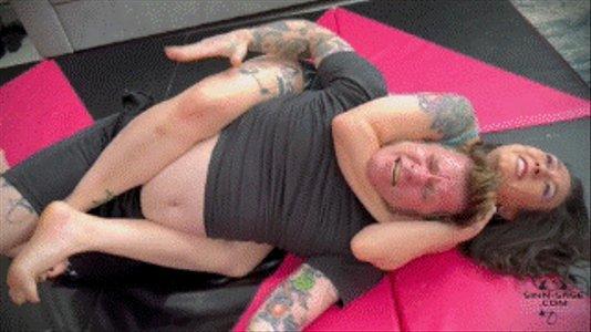 Promotion Bout - Sumiko and Sinn Sage Scissor Holds Mixed Wrestling Muscle Domination Mixed Fights Mixed Fighting Muscular Women Strong Women Big Legs Hdwmv