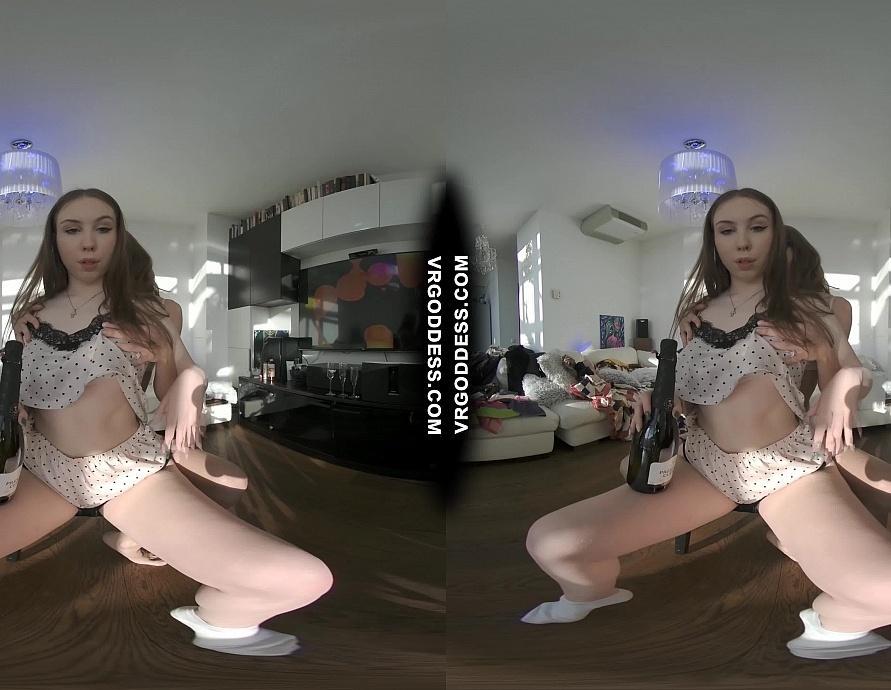 Lika with Miss Pussycat Champagne Striptease Whipped Cream Pussy Licking
