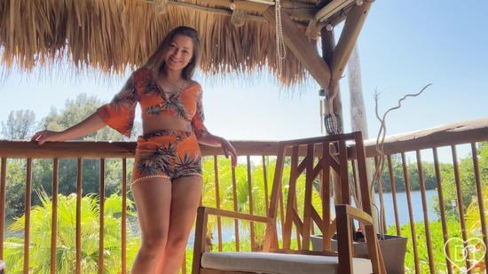 Tiki Hut Outdoor JOI And "POV" Fuck