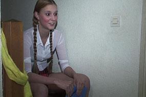Pigtails Girl in Anal Sex