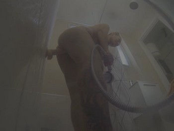 We Catch Nuria, Our Unsatiable Milf, with a Rubber Dick in the Shower.