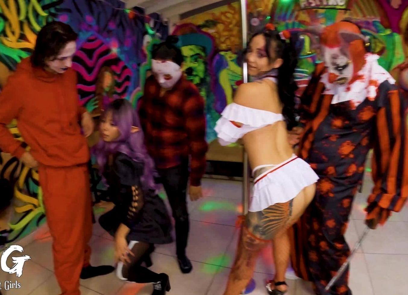 Naughty Girls Halloween Party Goes Wild