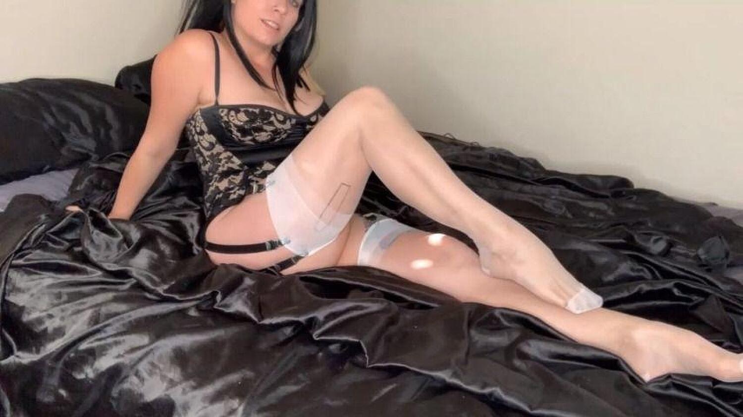 Garter Belt And White Sil Stockings