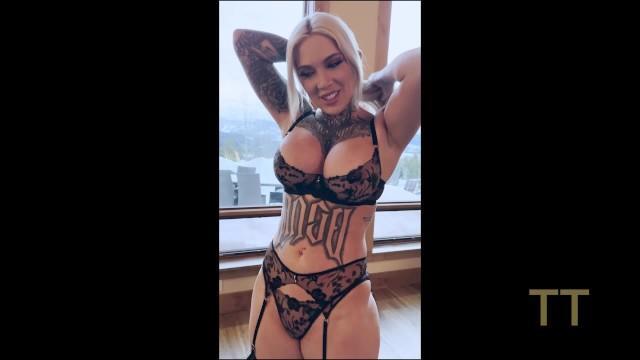 Blonde Tattooed Babe With Giant Tits Gets Lost In The Snow And Fucked Like A Whore - Christina Savoy