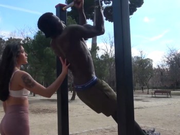We Turn Acrobat Alanis Into a Sexual Contortionist. She Bangs a Black Dude She Met at the Park!