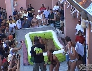 Mud Wrestling Girls on Spring Break Beach Boob Flashing Real Exhibitionist College Girls