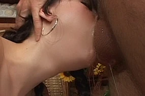 Deepthroat From Pigtailed Beauty