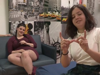Incredible Threesome with Alba Schoolgirl and Lucia Bose. Both Two Blow Their Minds with Fede's Huge Cock.