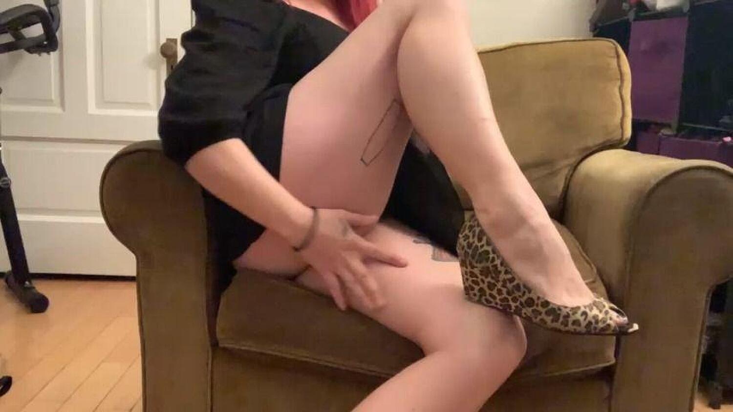 Trying To Ruin Worn Pair Of Leopard Heel