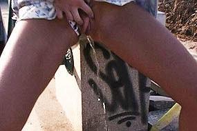 Girl Peeing at a Passage