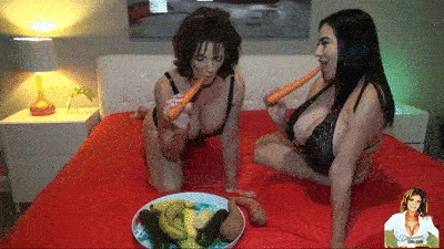 Me & Mexican Doll Trying Some Fruits and Vegetables Inside Our Cunts!