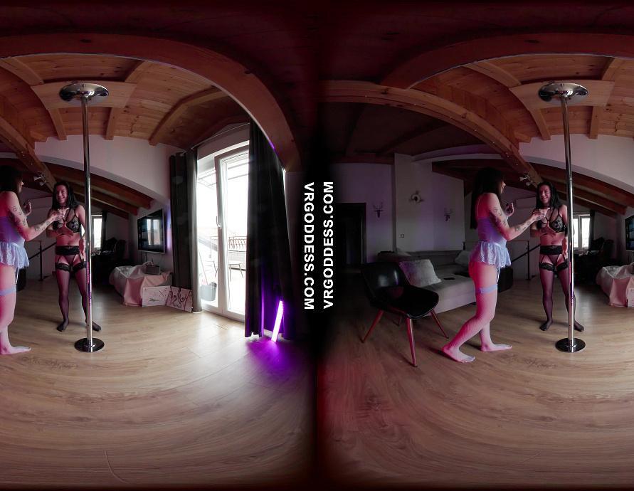 Dora And Gabriela Lati Taking Turns Striptease Dancing On The Pole While On Vacation