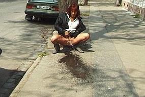 Pee Spread on Asphalt