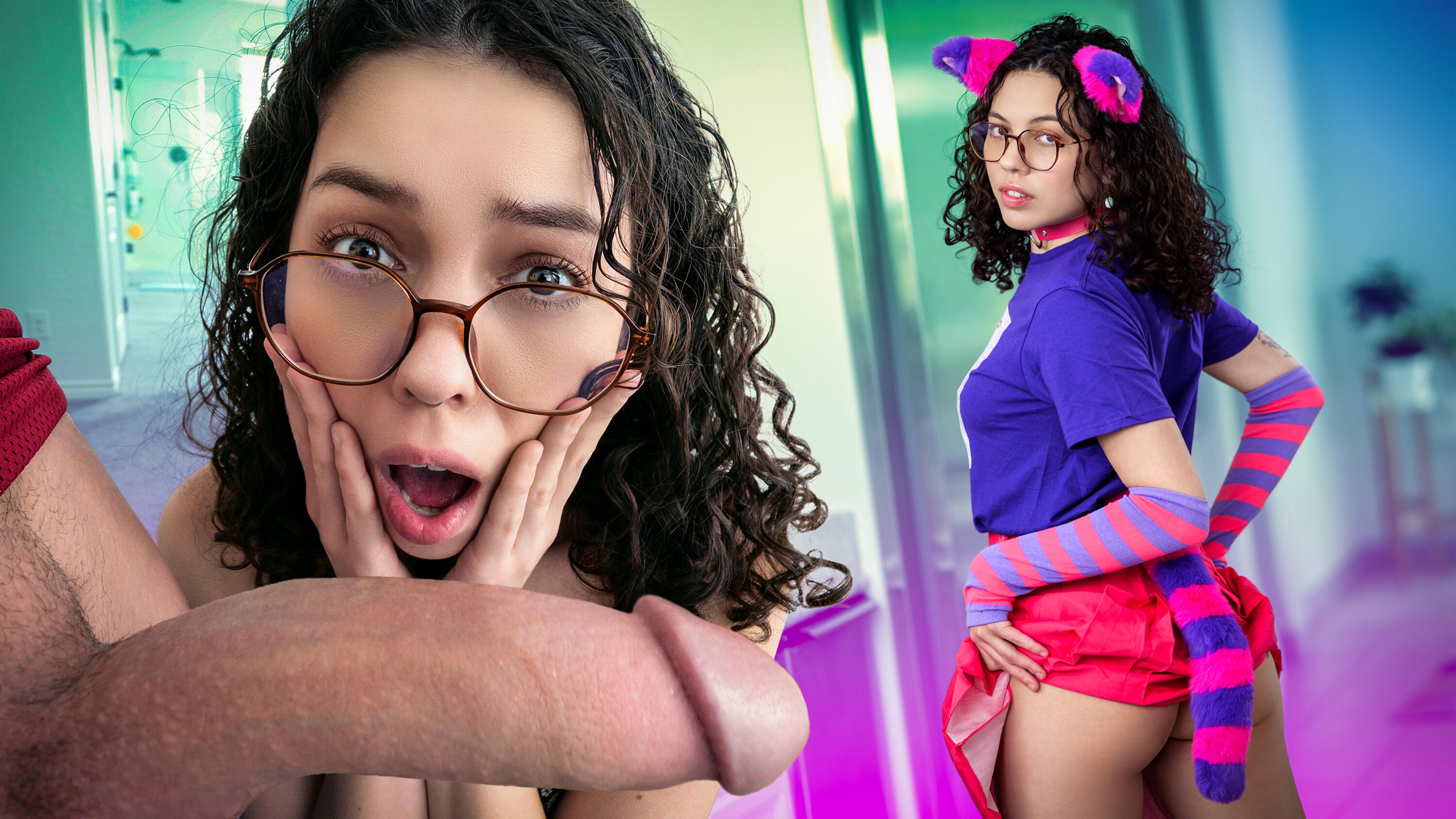"Try On My Mom's Lingerie..." Nerd Girl vs Jock's Cock