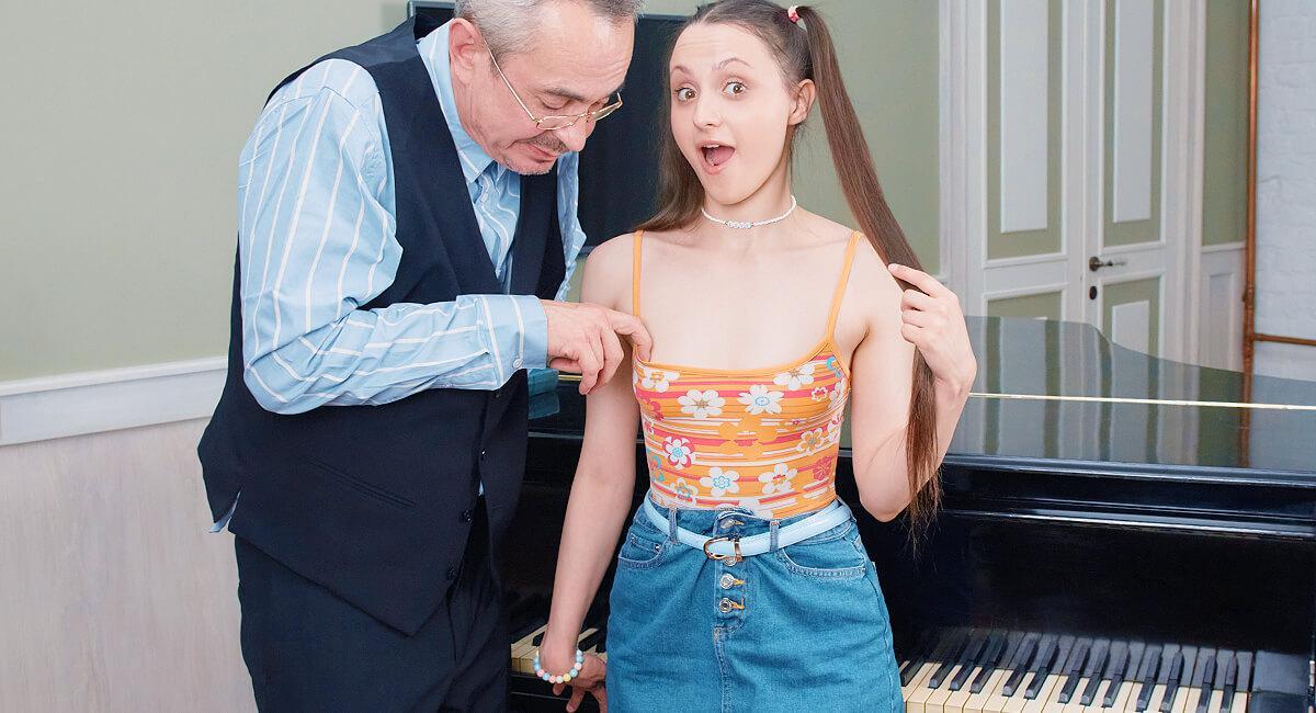 Hottie Plays The Music Teacher's Instrument