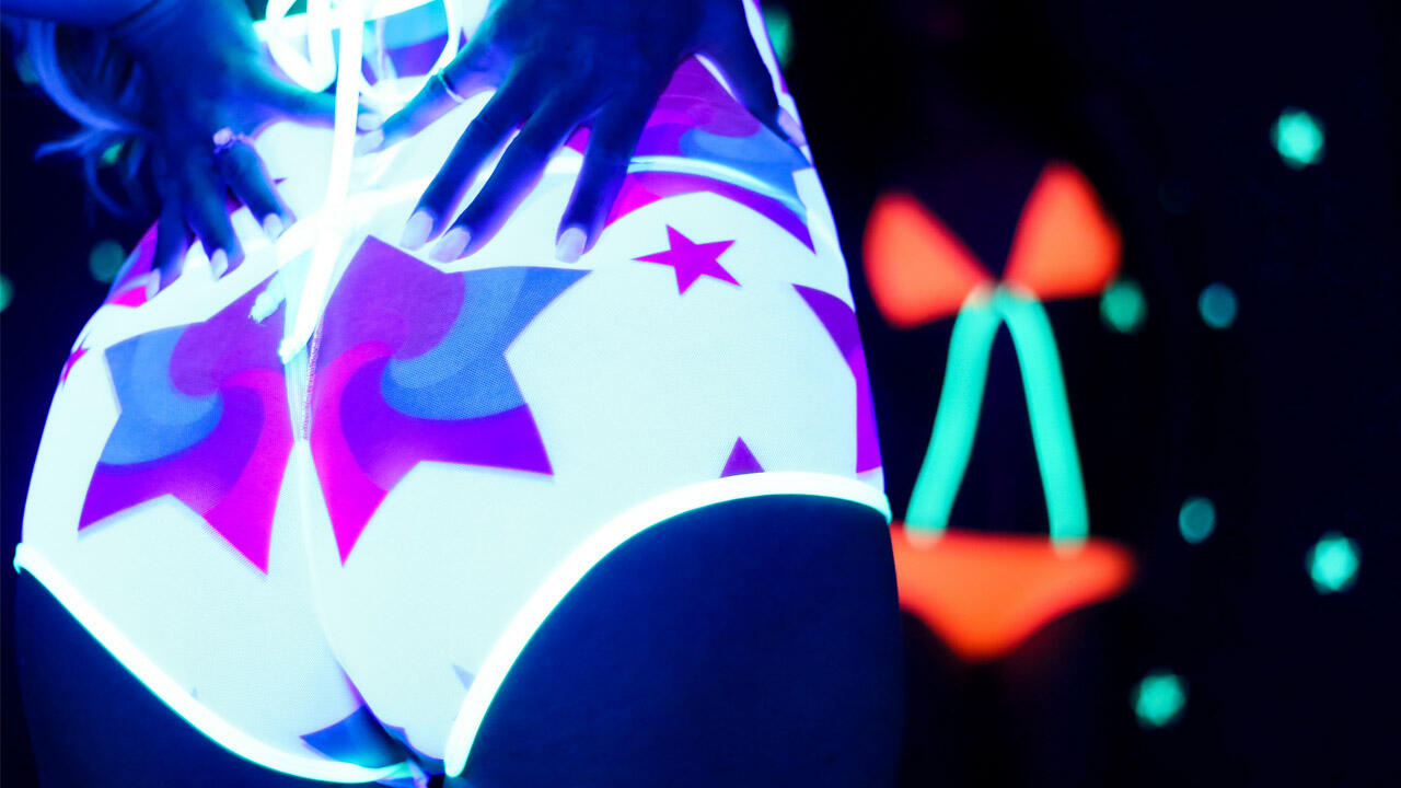 Samantha Black Light Lesbian Fun